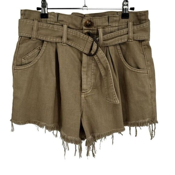 Free People We The Free SEE YOU SOMETIME CUT-OFF SHORTS IN SALT MARSH Small - Picture 1 of 8